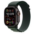 Bracelete Loop Alpine Apple para Apple Watch Ultra 49mm M - Verde Escuro Titânio Preto For Cheap