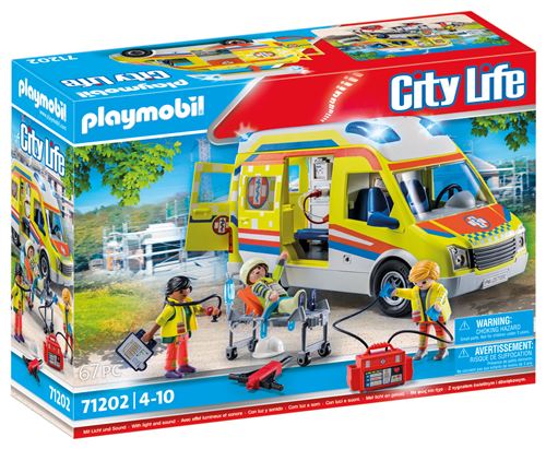 Playmobil City Life 71202 - Ambulância com Luz e Som Discount