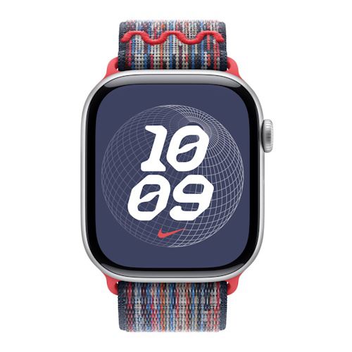 Bracelete Loop Desportiva Nike para Apple Watch 46mm - Azul Vermelho Sale