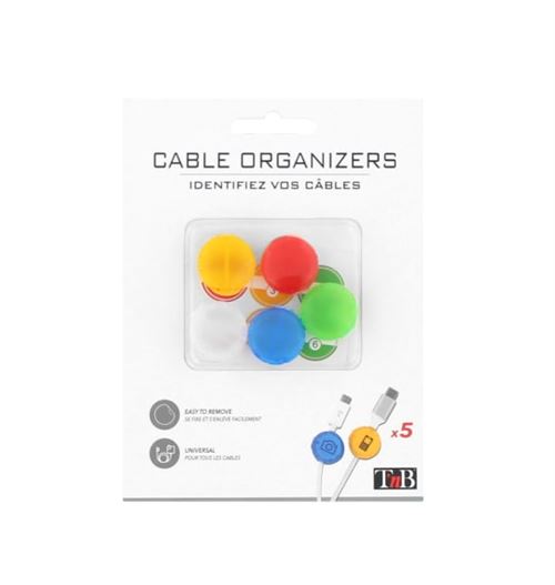 Organizador de Cabos T nB CLIPID5 Pack 5 Unidades Multicor Discount