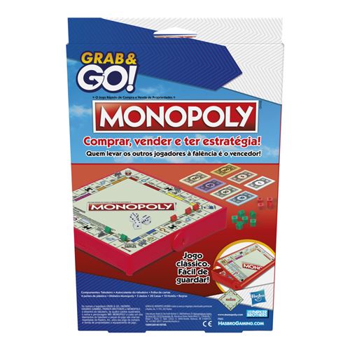 Jogo de Tabuleiro Monopoly Grab & Go! - Hasbro Gaming Hot on Sale