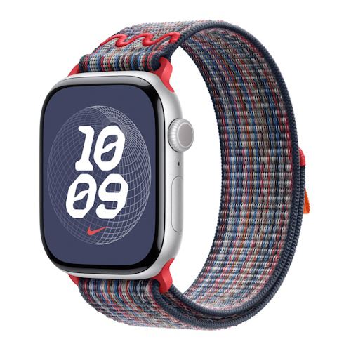 Bracelete Loop Desportiva Nike para Apple Watch 46mm - Azul Vermelho Sale