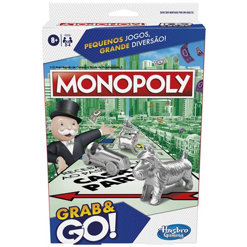 Jogo de Tabuleiro Monopoly Grab & Go! - Hasbro Gaming Hot on Sale