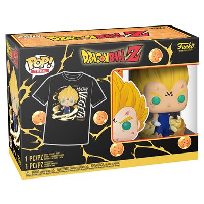 Funko Pop! Tees Figura de Vinyl Dragon Ball Z: Majin Vegeta -  Glows - T-Shirt Tamanho L Online Sale