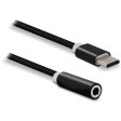 Adaptador Metronic Jack 3.5MM-M 0.13M-F Hot on Sale