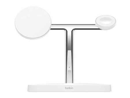 Base de Carregamento Belkin Sem Fio 3 em 1 MagSafe - Branco Hot on Sale