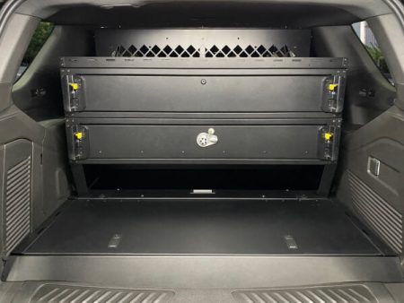 Premium 2-Drawer Package with Trunk Trays for 2021-2023 Chevrolet Tahoe with Havis K9-XL or K9-PT For Cheap